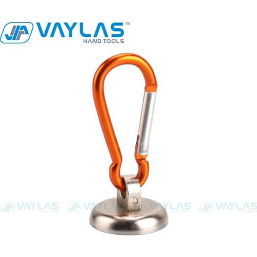 VAYLAS Magnetic Carabiner Lock Strong Powerful Circular Ring with 7.5KG Capacity Lifting Tools Salvage Suction Cup Universal