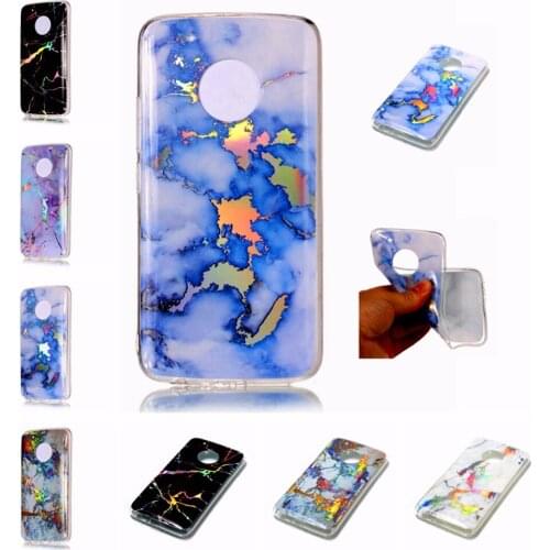 Fashion Color plated marble Phone Case For Motorola Moto G5 Case Cover For Moto G5 plus Case Soft TPU 360 Protection Phone Bag