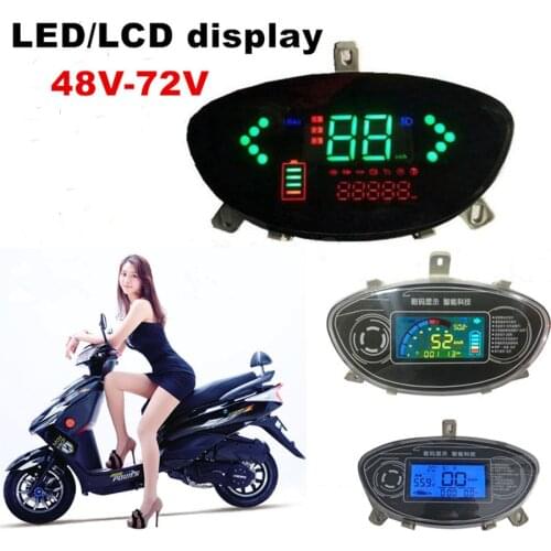 Wholesale newest 48v/60v/72v XY electric motorcycle LED/LCD digital voltmeter,colorful LCD voltage display/odometer/speed meter