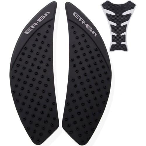 Anti slip Tank Pads Gas Knee Grip Traction Pads Side Decals + 1x Sticker For Kawasaki ER6N ER6F ER-6N ER-6F 2006-2015 2014 2013