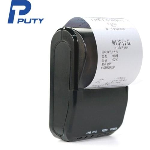 PT-58S Portable 58mm Bluetooth Wireless Thermal Receipt Ticket Printer Mini Mobile Phone Bill Machine Shop Printer for Store