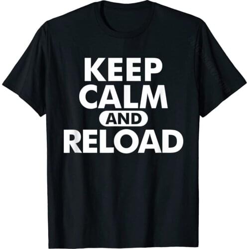Keep Calm Reload Pro Gun 2nd Amendment Shirt T-Shirt Camisa Tops & Tees Cotton Man T Shirt Camisa Company