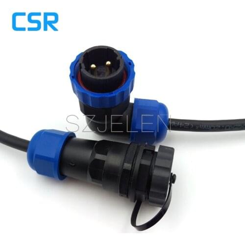 SD20TA-ZP, waterproof connector 2 pin plug socket , IP67, 2 pin power cable connector, Cable docking connector male and female