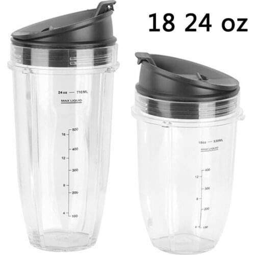 18 24 oz Ounce Cup with Sip N Seal Lids Spare Replacement Parts Accessories for Nutri Ninja Auto-iQ and Duo Blenders Juicer