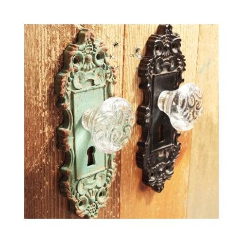 Mediterranean wall door handles European antique wooden door handles Vintage American garden door handles