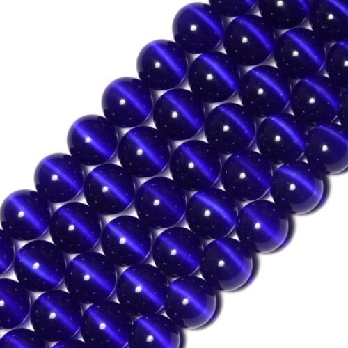 Dark blue crystal beads cat eye beads DIY spacer beads for jewelry making for bracelet making strand 15" wholesale