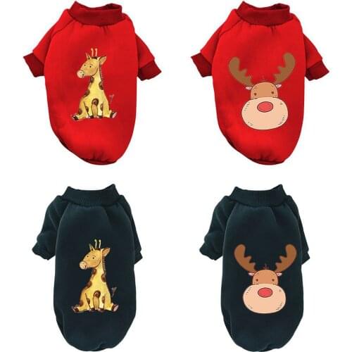 Cute Print Small Dog Cat Hoodie Coat Winter Warm Pet Clothes For Chihuahua Sweatshirt Dog Cat Pullover Pets Dressing