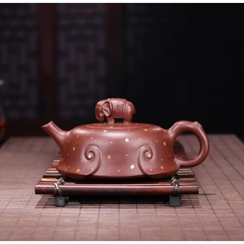 Yixing undressed ore recommended jixiangruyi manual teapot tea wholesale gift set LOGO custom agent