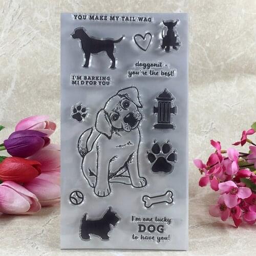 YLCS097 Dogs Bone Silicone Clear Stamps For Scrapbooking DIY Album Cards Decoration Embossing Folder Craft Rubber Stamp 11*20cm