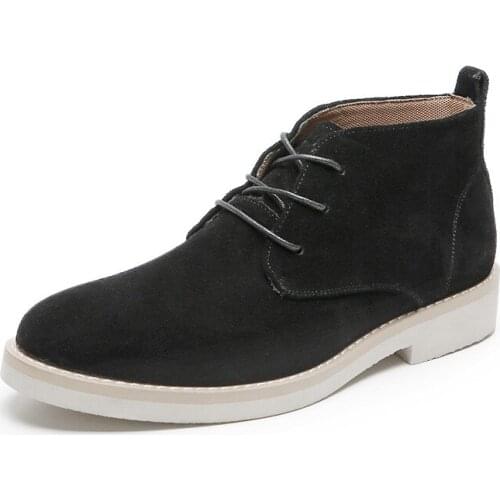Winter Boots Big Size 38-47 Men Chelsea Boots Ankle Cow Suede Genuine Leather Shoes Men Boots Autumn