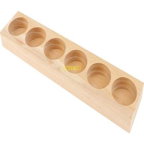 100pcs NATURAL WOOD Aromatherapy Essential Oil Display Storage Organizer Rack Stand Holder for 6pcs 15ml Bottles