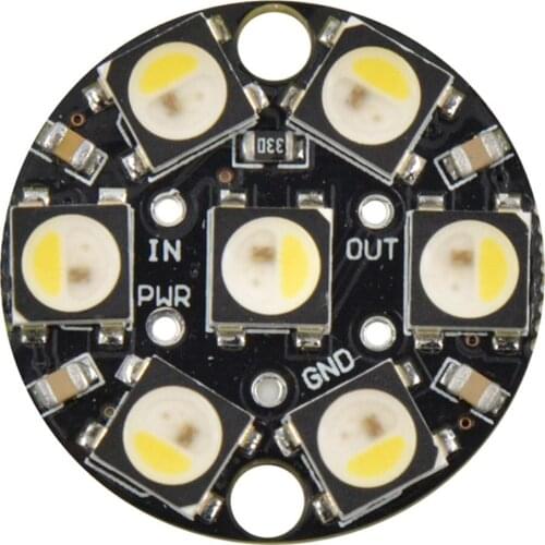 16-bit SK6812 RGBW Round Full Color Ring LEDs With Integrated Drivers Light Development Board Lamp Panel Module