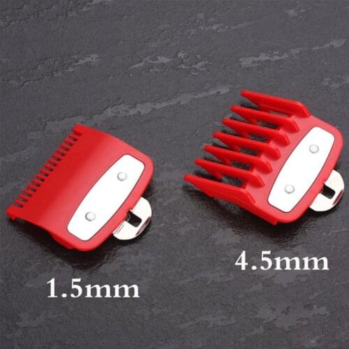 2pcs 1.5mm 4.5mm Barber Shop Styling Guide Comb Set Hair Trimmer Attachment Hairdresser Clipper