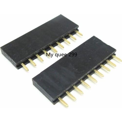 20 pcs 9P 2.54mm Female Header Single Row Straight Pin Socket 1*9 Strip Pitch Connector