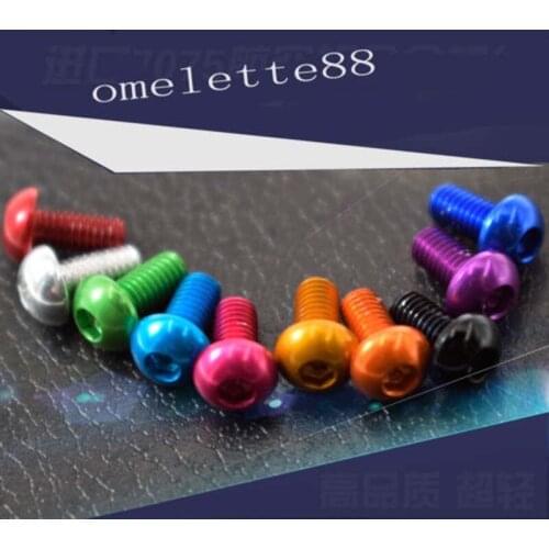 M3 Multicolor Hex Socket Screw UAV Frame Round Head Screws Bolts Aluminum alloy 4PCS