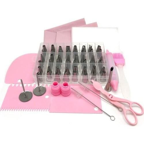 73 PCS Baking Decorating Bag For Baking Cake Tool Disposable Piping Bag Icing Nozzle Fondant Cake Decorating Pastry Tips Tools