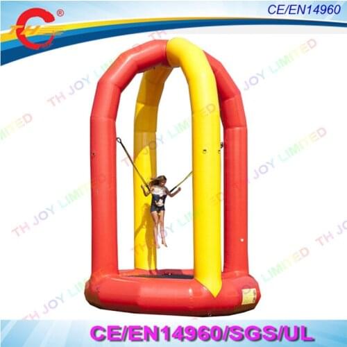 Free Shipping, 3.0m Dia x 5mH airtight bungee inflatable jump for kids and adults/inflatable bungee jumping trampoline