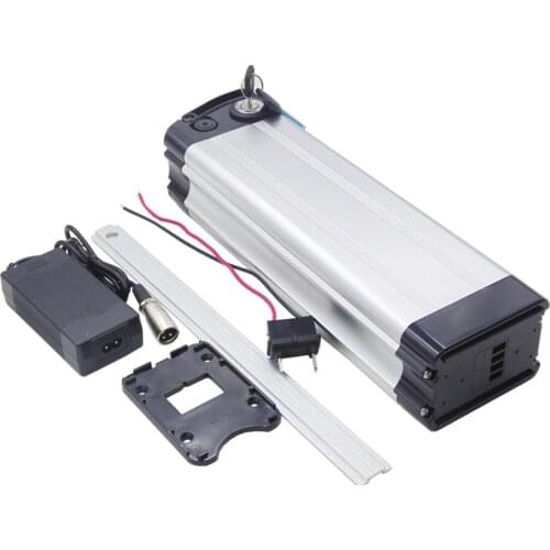 Free shipping and taxes to EU US 24V 20Ah Lithium ion ebike battery pack silver fish electric bicycle battery