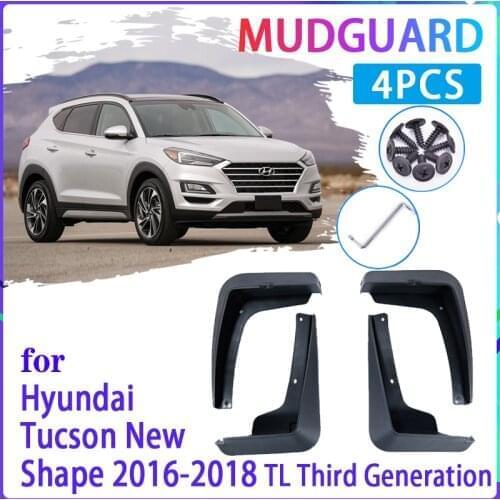 4 PCS Car Mud Flaps for Hyundai Creta ix25 2015 2016 2017 2018 2019 Mudguard Splash Guards Fender Mudflaps Auto Accessories