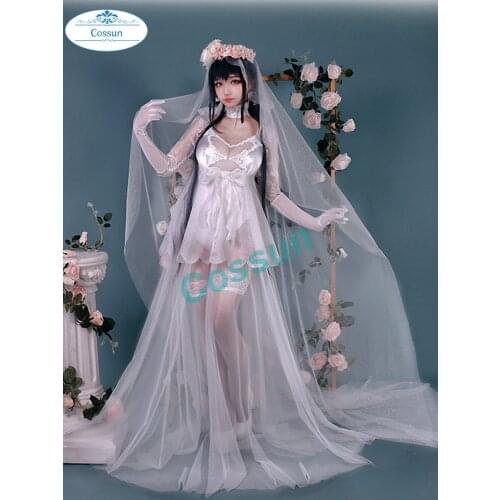 Azur Lane IJN Azuma Sakura Empire Elegant New Wedding Dress Uniform Cosplay Costume Halloween Party Role Play Outfit