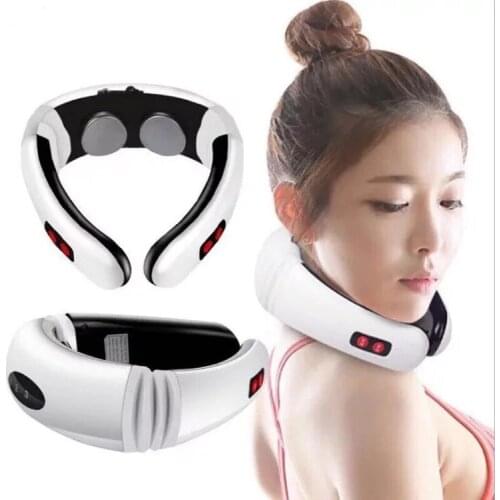 Electric Pulse Back and Neck Massager Far Infrared Pain Relief Tool Health Care Relaxation Machine Multifunctional Physiotherap