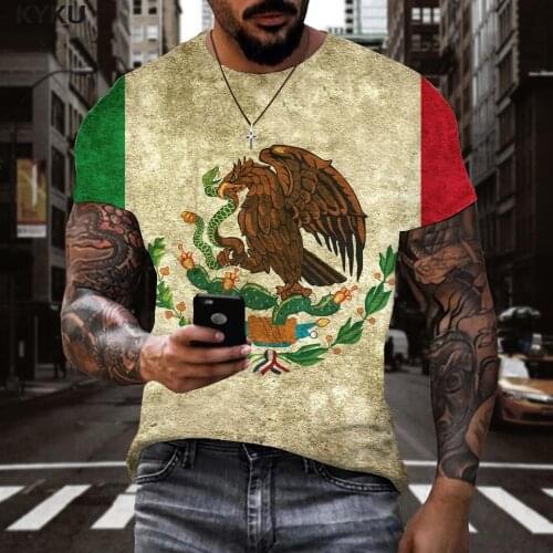3d Tshirt Mexico T-shirt Men National Flag Tshirt Printed Animal T-shirts 3d Eagle Anime Clothes Mens Clothing summer