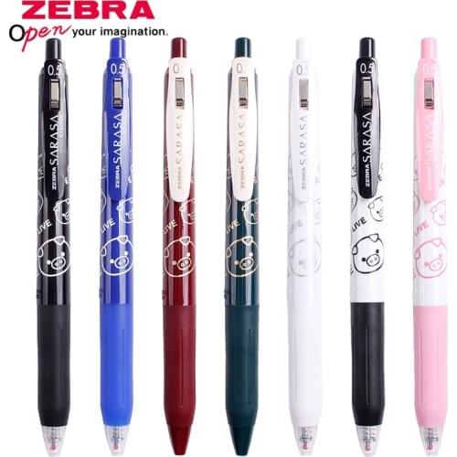 ZEBRA SARASA JJ15BBT Cute Pig Gel Pen 2pcs Limited Student Black Core Vintage Color Office Smooth Pen Pencil Stationery 0.5mm