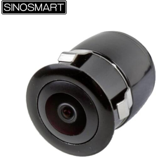 SINOSMART Universal Hidden Front/Rear View Reverse Backup Parking Camera Installed in Bumper 18.5mm Aluminum Alloy