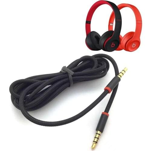 3.5mm Cable For Beats SOLO 2.0 3.0 HD PRO Studio 2 3 MIXR Headphone Audio Cable Headphone Braided Cable 150CM