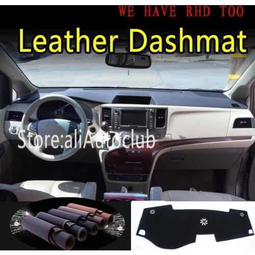 For Toyota Sienna 2011 2012 2013 2014 Leather Dashmat Dashboard Cover Dash Mat Sunshade Carpet Car Styling Auto Assessoires Pads