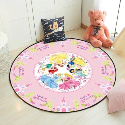 DIsney Round 100x100cm Kids Play Mat Floor Rug Carpet Room Doormat Non-slip Mat Baby Activity Center Girls Rug Room Decor