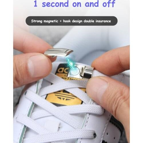 Magnetic Shoe laces Elastic No tie Shoelaces for Sneakers 24 Color Lazy Shoelace Lock One Size Fits All Kids Adult Fast shipping