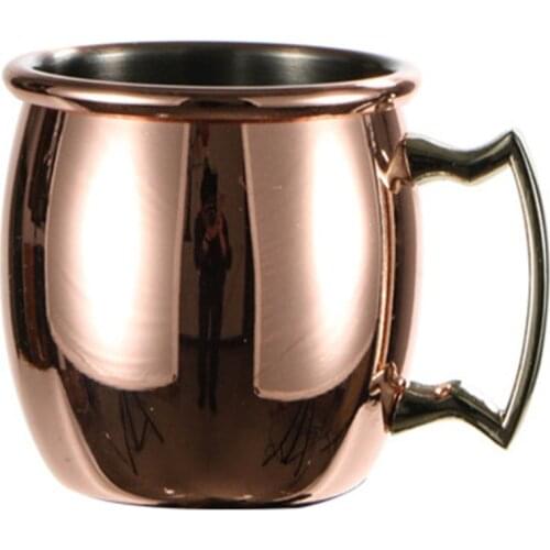 60ml Mini Hammered Moscow Mule Mug Espresso Copper Mugs Shot Glasses Cute 2oz Stainless Steel Mugs for Mini Bar