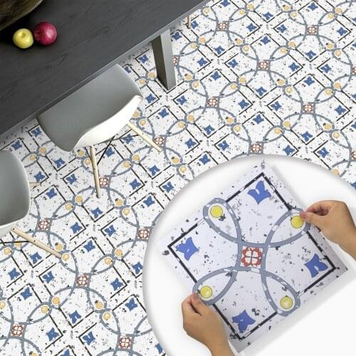 Non-slip Transfers Covers Floor Stickers Waterproof Tiles Vinyl Living Room Bathroom Ground Decorative Tile Surface Wallpaper