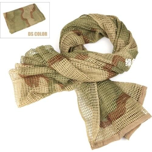 2020 New Fashion Military Hunting Camouflage Tactical Mesh Scarf Knit Multi Purpose Camping Climbing Hiking Scarve