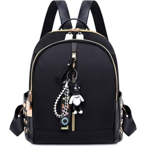 New Backpack Womens Nylon Oxford Fabric Rucksack Korean Version All-match Student School Bag Without Bear
