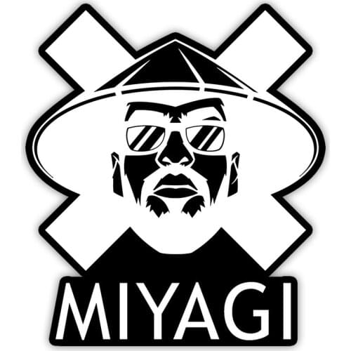 Car Sticker Personalized Waterproof Sunscreen Decal Hip Hop Star MiyaGi Car Motorcycle Decoration Accessories, 17cm * 14cm