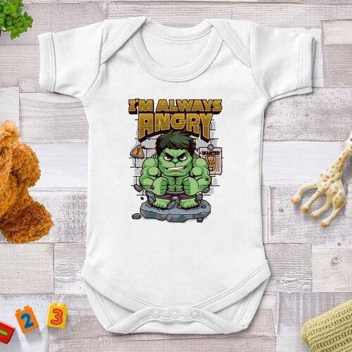 Newborn Baby Pajamas Infant Boys Girls Romper Clothing One-Pieces Infantile Clothes Soft Marvel Hulk Print Cartoon Bodysuit