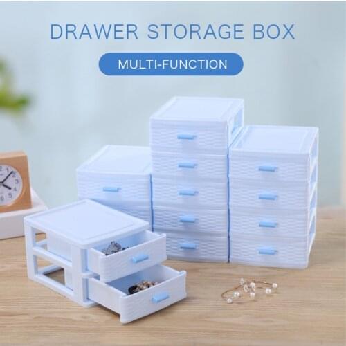 Plastic Drawer Organizer Mini Desktop Storage Box Cosmetic Makeup Organizing Container Jewelry Storage Case Sundries Organizer