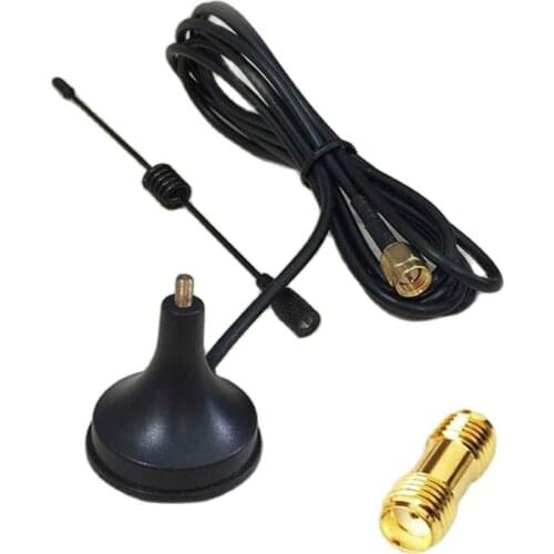 433Mhz radio antenna 3dbi magnetic base extension cable 1.5m SMA male + SMA female switch SMA female RF coax adapter coupler