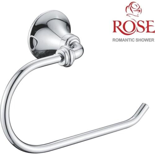 ROSE Towel ring shaped, bracket rack and roll tissue, brass towel holder wall, chrome heated towel rail,towel rack,brass chrome plated wall bracket for towel RG1206