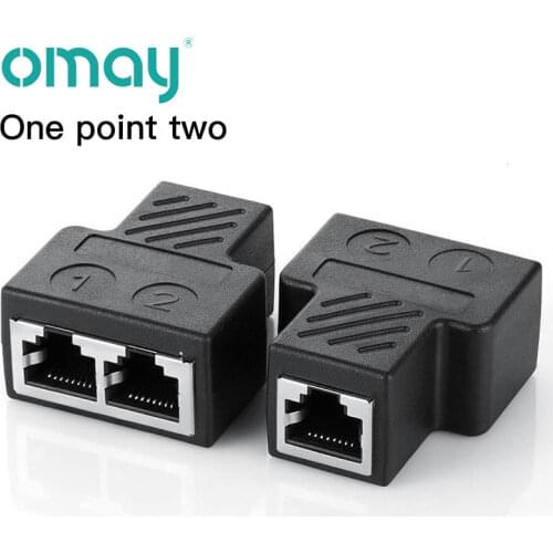 RJ45 Connector Cat7/6/5e Ethernet Adapter 8P8C Network Extender Extension Cable for Ethernet Cable Female to Female OMAY