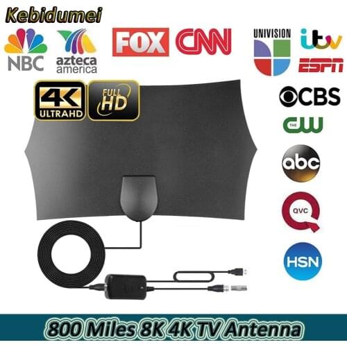 Kebidumei New Digital HDTV Signal Amplifier Booster Digital HD for Cable TV Fox Antenna HD Channel 25DB Low Noise