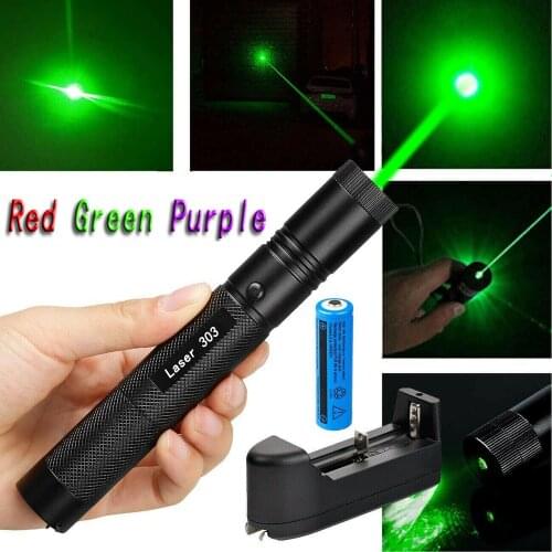 10Mile Green Laser Pointer Pen Astronomy hight Powerful red purple lazer Cat Toy Adjustable Focus Burning laser Battery+Charger