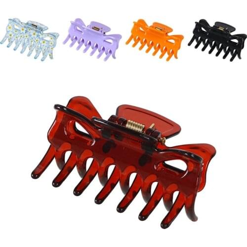 New Simple Acrylic Hair Claws Large Size Bathing Hair Clips Solid Color Hairpin Crab for Hair Accessories Hair Styling Tool