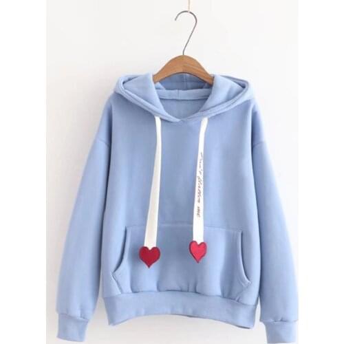 Blue Pink Hoodie Women Kpop Kawaii Aesthetic Sweatshirt Korean Harajuku Hoodies Woman Crop Top Autumn Winter Clothes Women #t2g