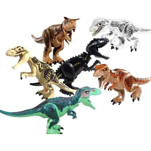 10pcs polar bear carnotaurus triceratop Dinosaur T-rex Building Blocks Bricks children gift baby toys education model