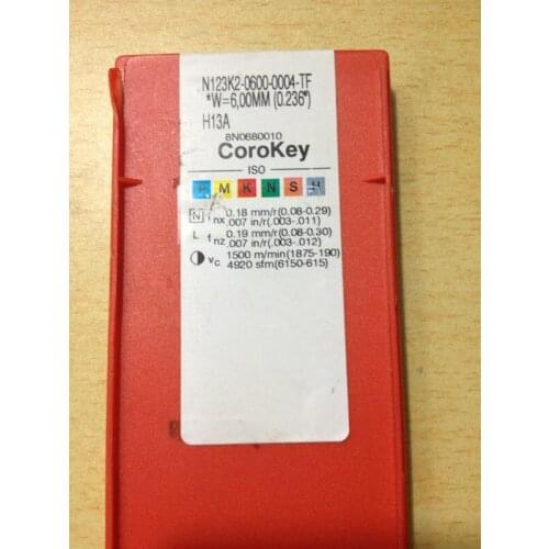10PCS CARBIDE INSERT N123K2-0600-0004-TF-H13A