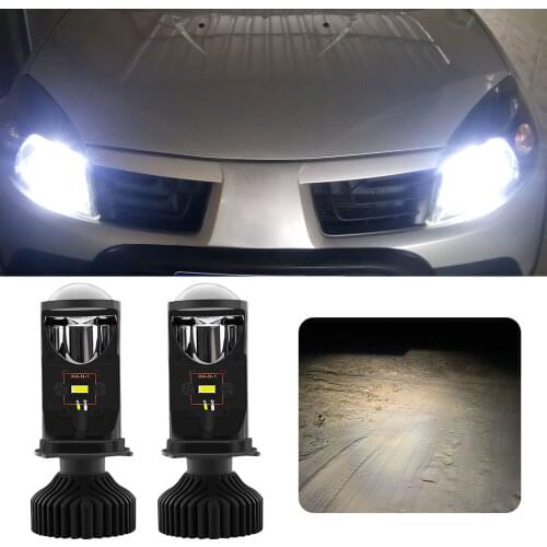 2021 T1 H4 LED Headlights Car H4 Mini Projector Lens 6000K DC9-32V High Low Beam Auto Led Lights Automobiles Accessories New