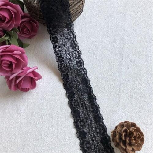 4.5cm S1031 wholesale stretch floral lace trim embellishment handmade diy decorative lace trim for wedding dress
